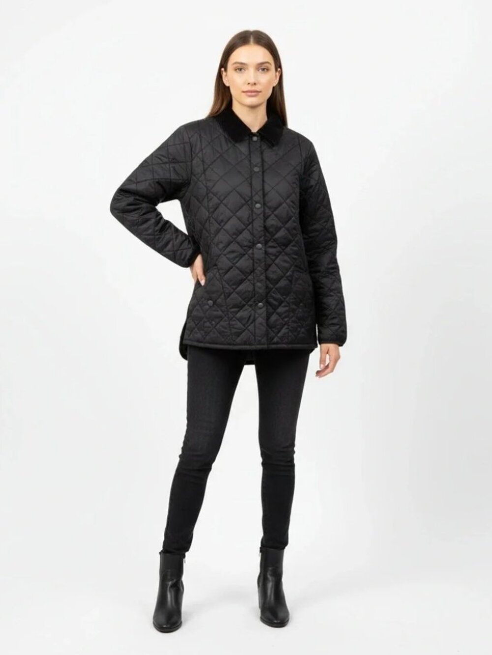 Quince Featherless Quilted Jacket Medium Black Eco Puffer Large